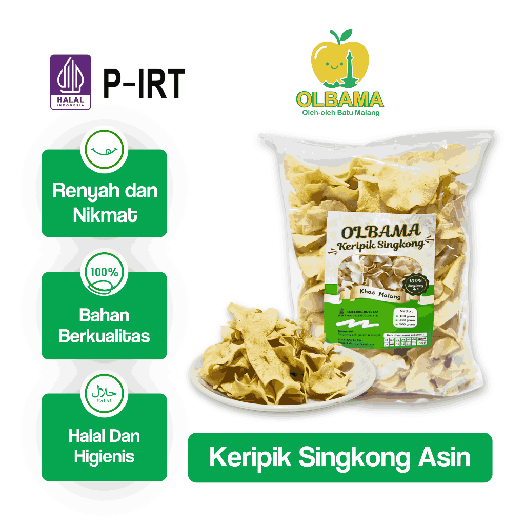 

Keripik Singkong Asin Gurih 250gr Oleh Oleh Khas Batu Malang | Kripik Gadung Bawang Asli Renyah