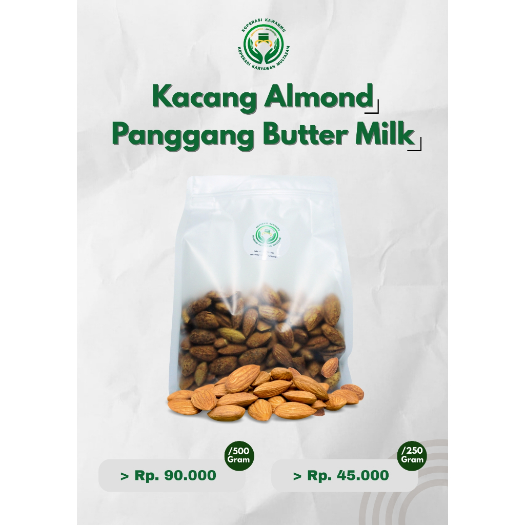 

Kacang Almond Panggang with Butter Milk