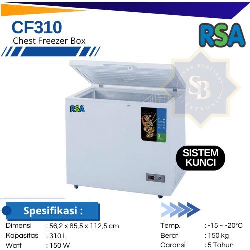 RSA - Chest Freezer RSA CF310 Freezer Box Pembeku 310 Liter