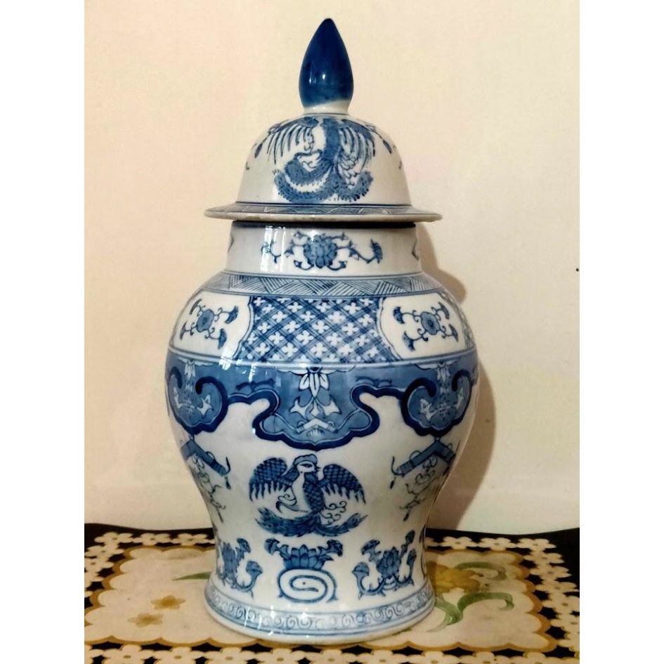 Tochin Toples Keramik Cina White Motif Naga