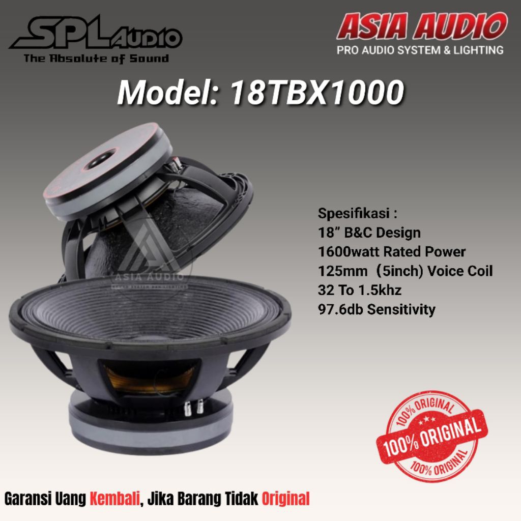 SPEAKER COMPONENT SPL AUDIO 18TBX1000