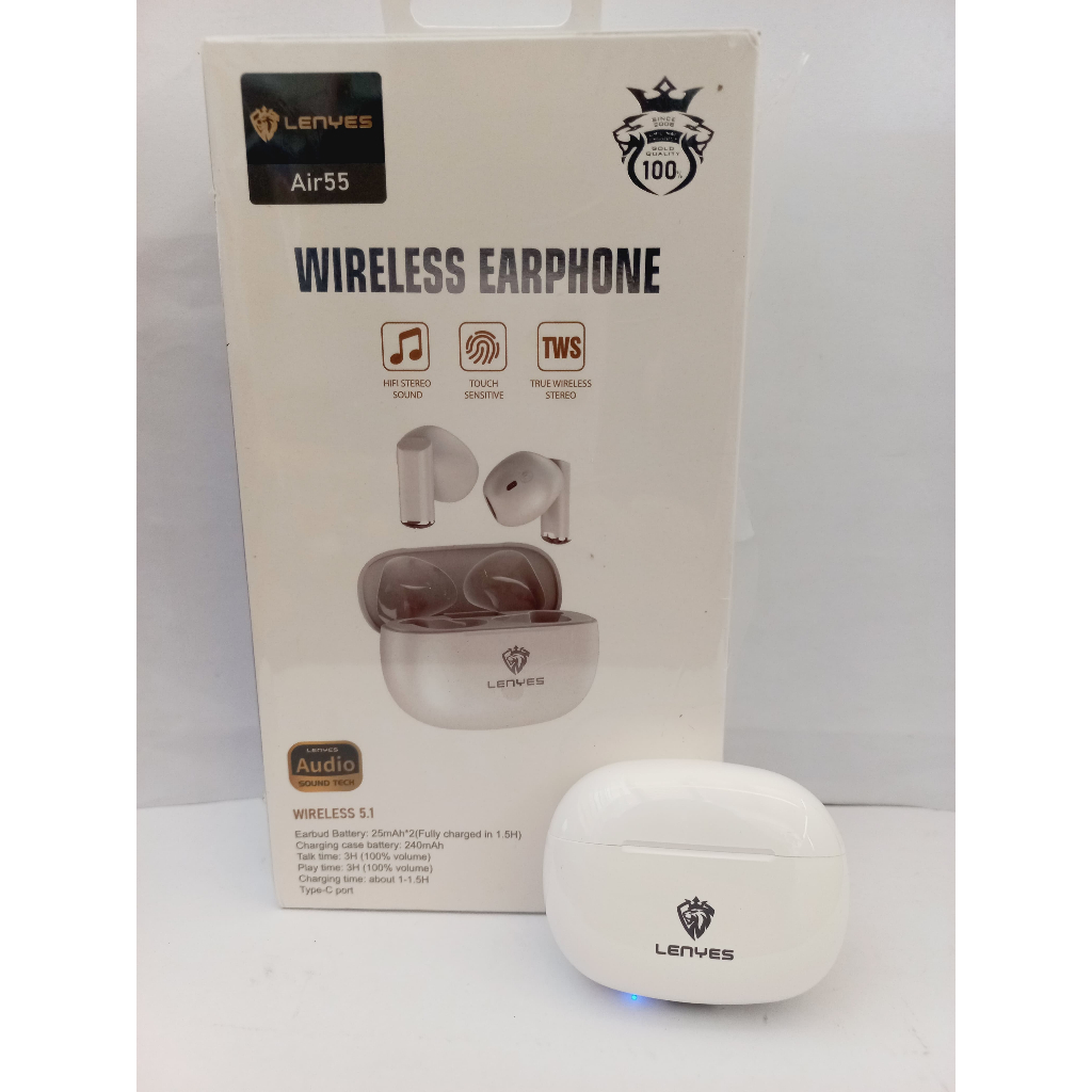 Lenyes Earphone Wireless Air55 HF BLUETOOTH