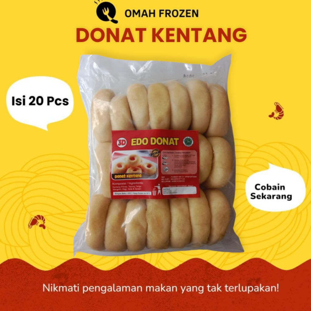

DONAT KENTANG FROZEN ISI 20 PCS