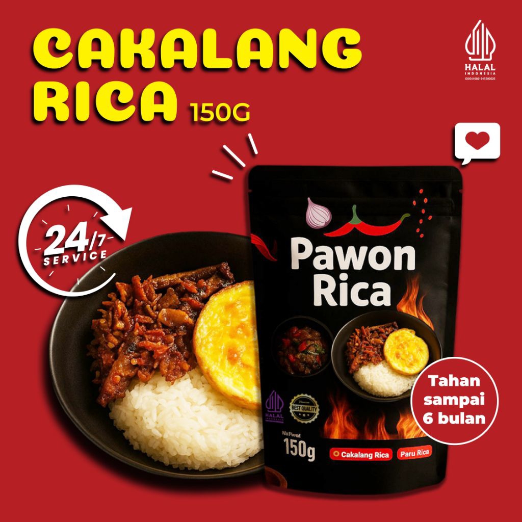

[TERMURAH] Pawonricasby Cakalang Rica Suwir Resep Kuno Khas Manado 150gr HALAL