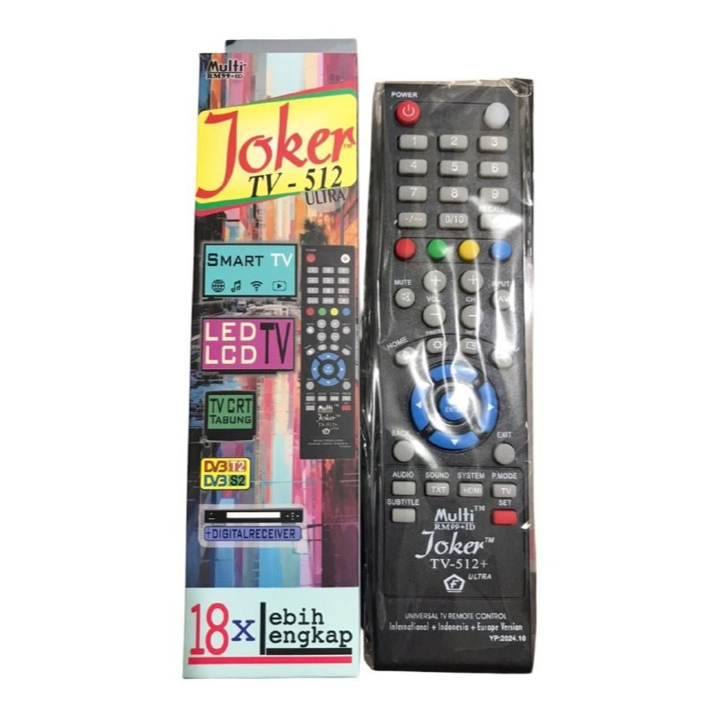 Remot Joker 18X TV + STB + Digital Receiver Multi Universal - remote semua merk Set Top box