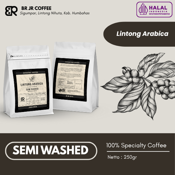 

Biji Kopi Sangrai/Roasted Arabika Lintong 250gr Semi Washed - Specialty Coffee