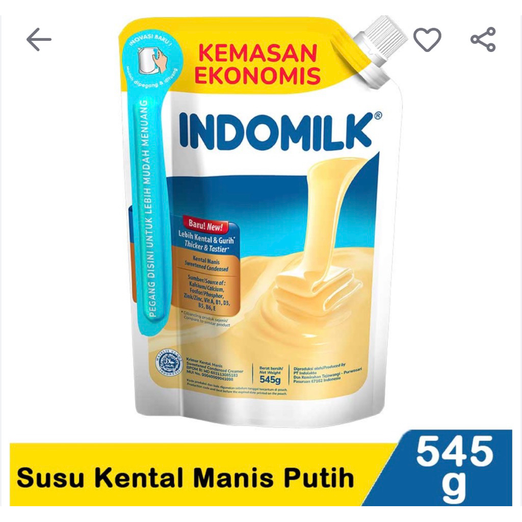 

Indomilk Kental Manis Putih 545g