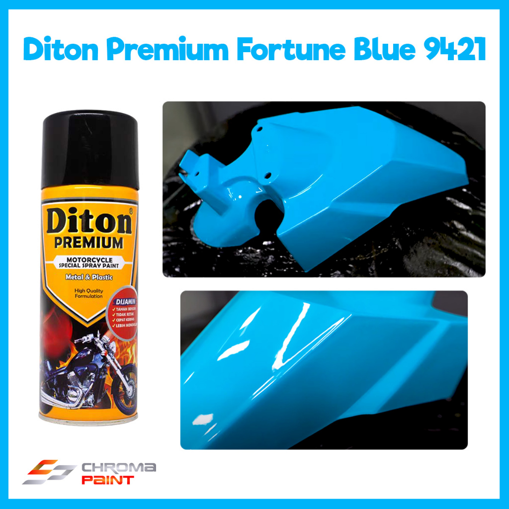 Diton Premium Fortune Blue 9421 - Cat Pilok Diton Warna Biru Cerah