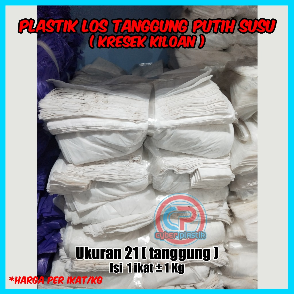 Plastik Kresek Kiloan Dop /Putih Susu Lengkap | Plastik Los Putih Susu
