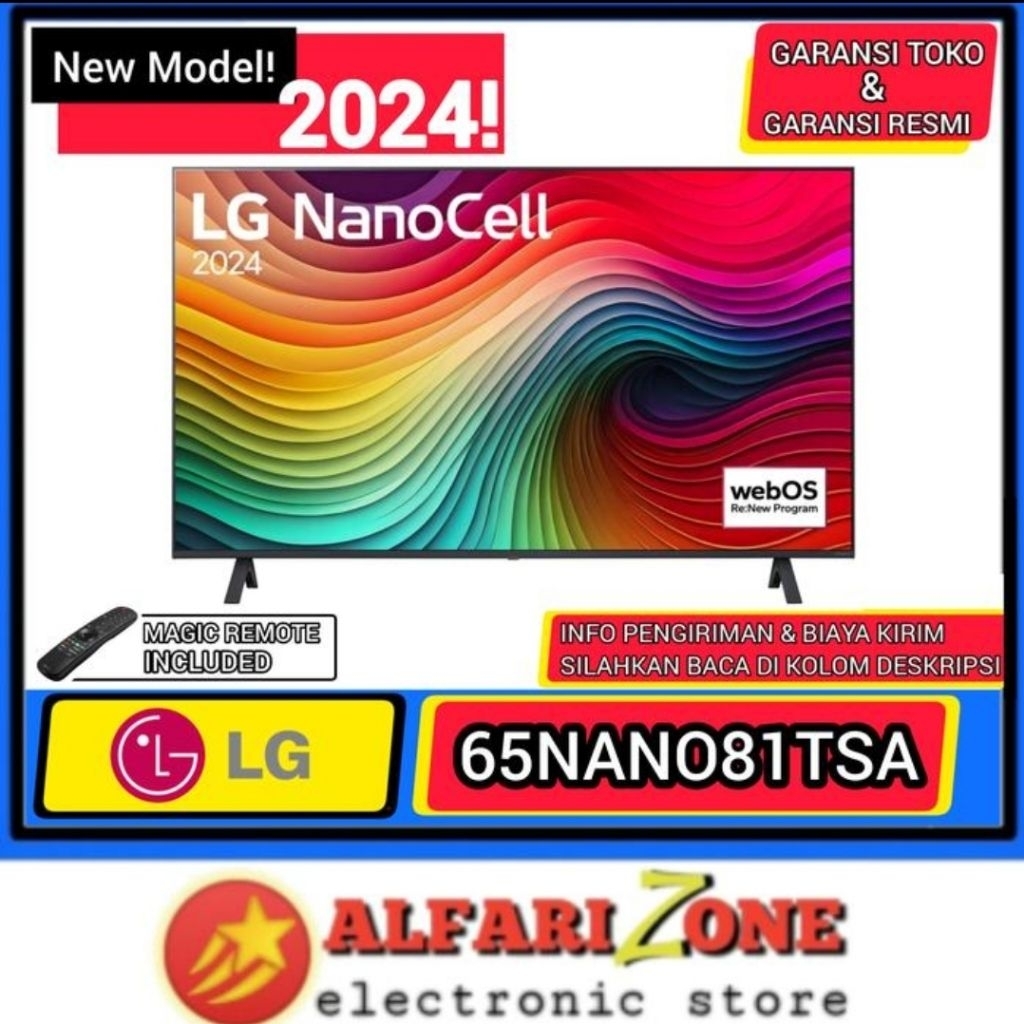 LG TV Smart 65 inch NanoCell 65" INCH 65NANO81TSA Lg smart tv 4k 65NANO81 65NANO