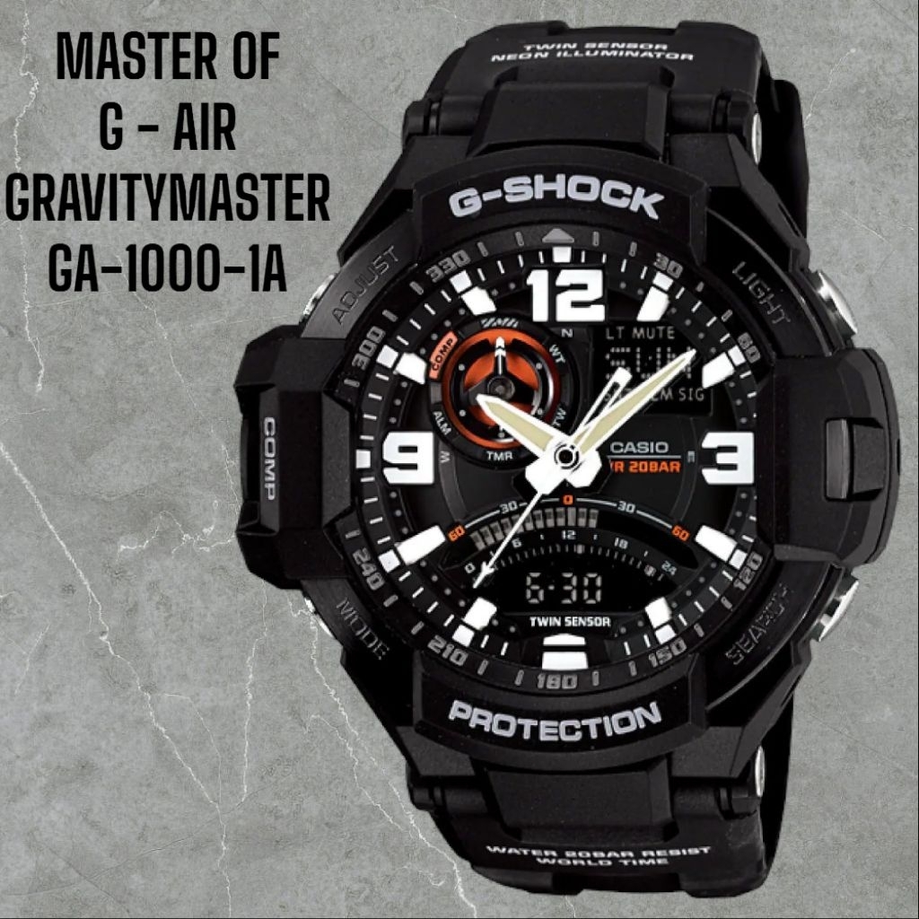 CASIO G-SHOCK GA-1000-4A / GSHOCK GA1000 ORANGE ORIGINAL bm