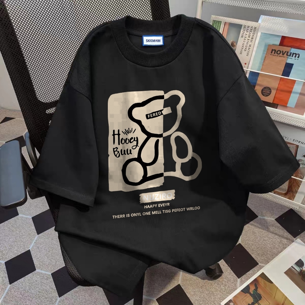 Baju Wanita Kaos Bergambar Beruang Baju Kaos Oversize Wanita Korean | Atasan Wanita Korea Style | Ka