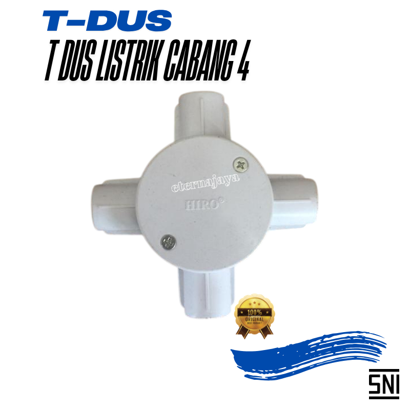 T Dus Listrik Cabang 4 Putih 20mm