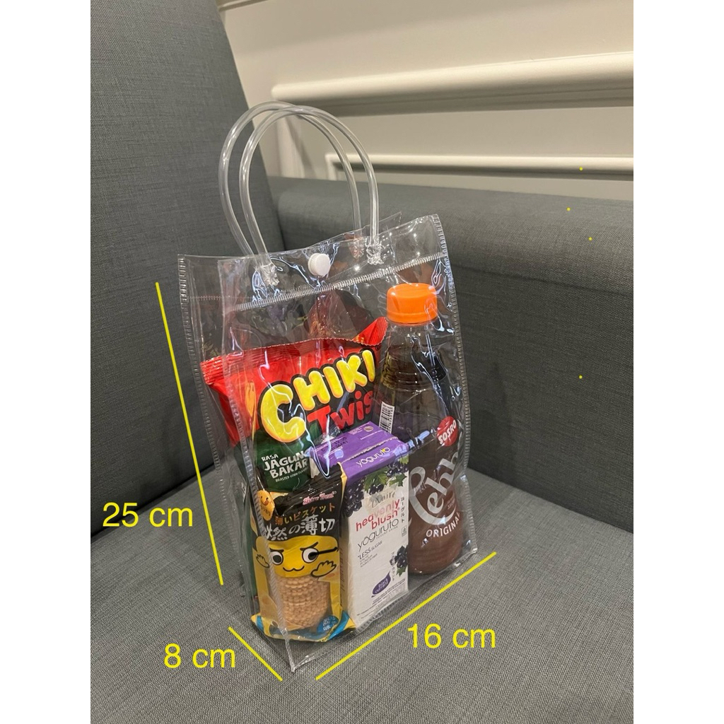 

TAS MIKA KANCING / TAS PVC / GOODIE BAG / TAS SOUVENIR / TAS HAMPERS / TAS SNACK / PLASTIK SNACK