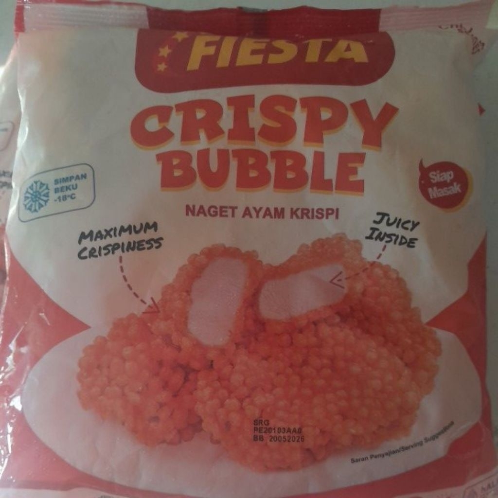 

Frozen Bandung Fiesta Crispy Buble 400gr Paket harap pesan bublewrap