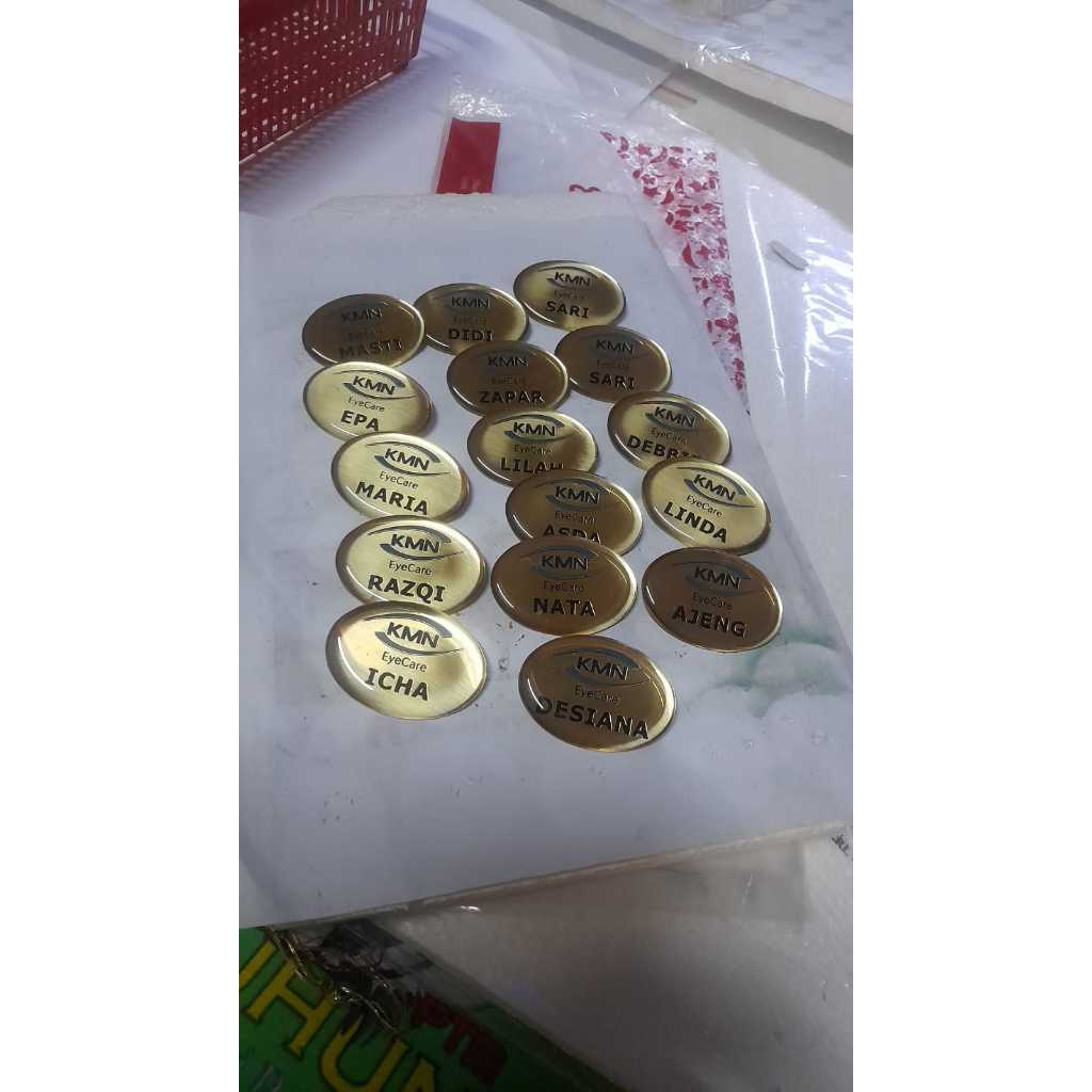 Pin Plat Custom – Pin Logo / Name Tag / Pin Badge Kualitas Premium | Satuan & Grosir