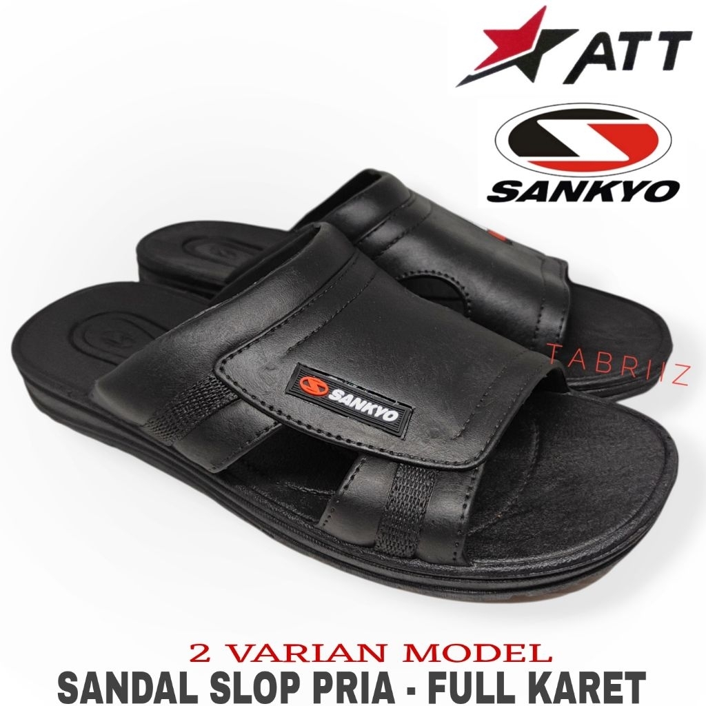 Sandal Karet Pria SANKYO ATT sandal slop selop pria sandal karet cowok - Anti air awet lentur