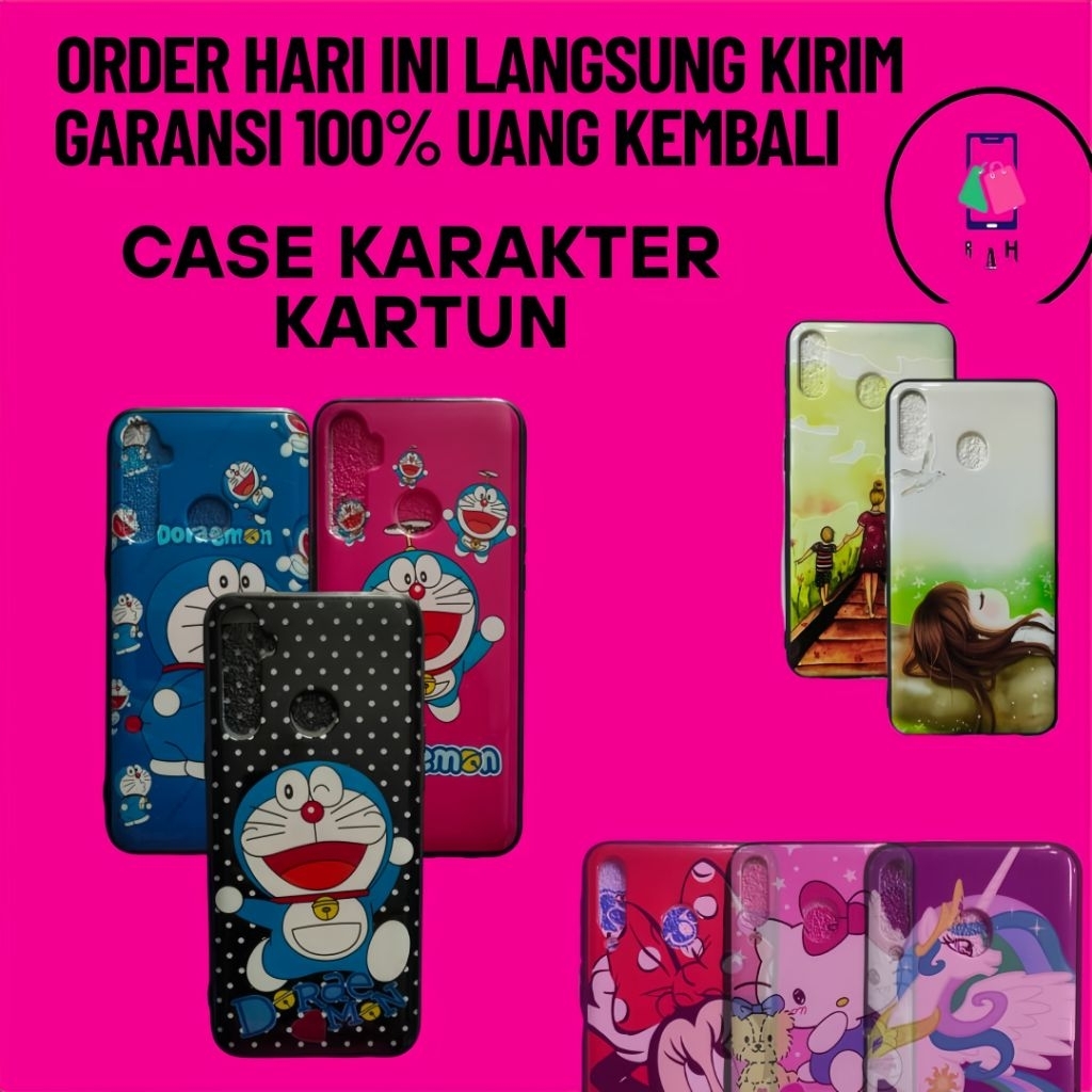 Softcase Case Silikon Case karakter kartun viral Mickey mouse Doraemon Minnie mouse Stitch Hello Kit