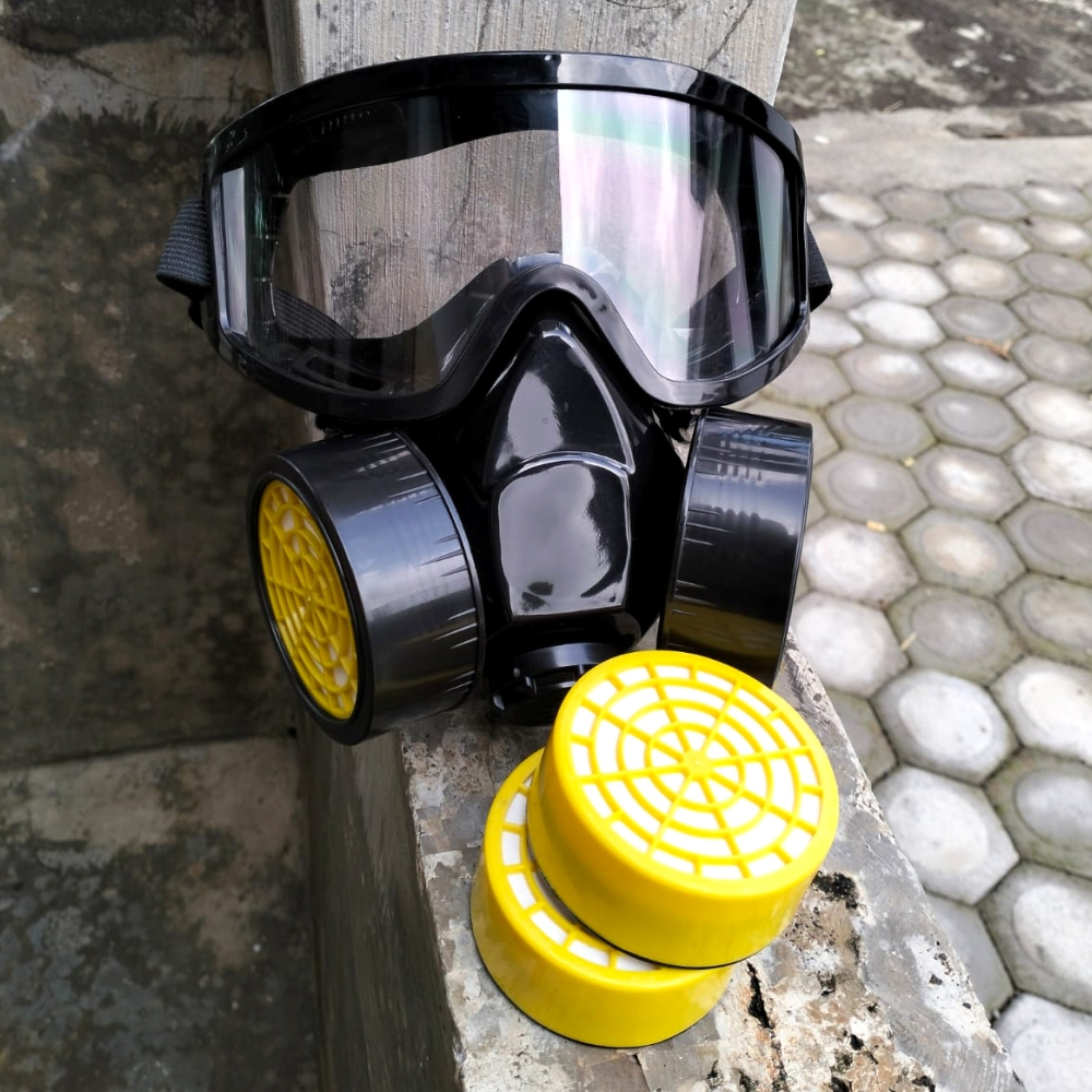 PAKET MASKER GAS FULL FACE RESPIRATOR masker gas pestisida insektisida