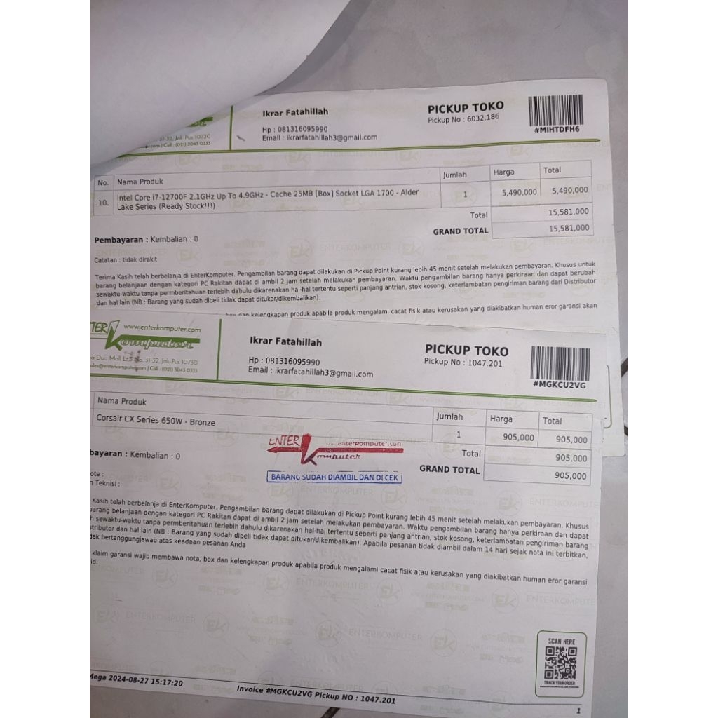 PC GAMING EDITING CORE i7 Gen 12 MASIH GARANSI