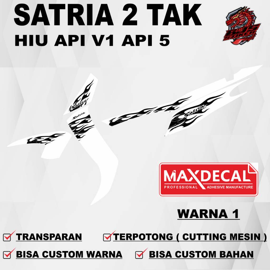 Stiker Satria 2tak Satria hiu / Striping Satria 2tak Satria hiu / Stiker Sticker Decal Satria 2tak S