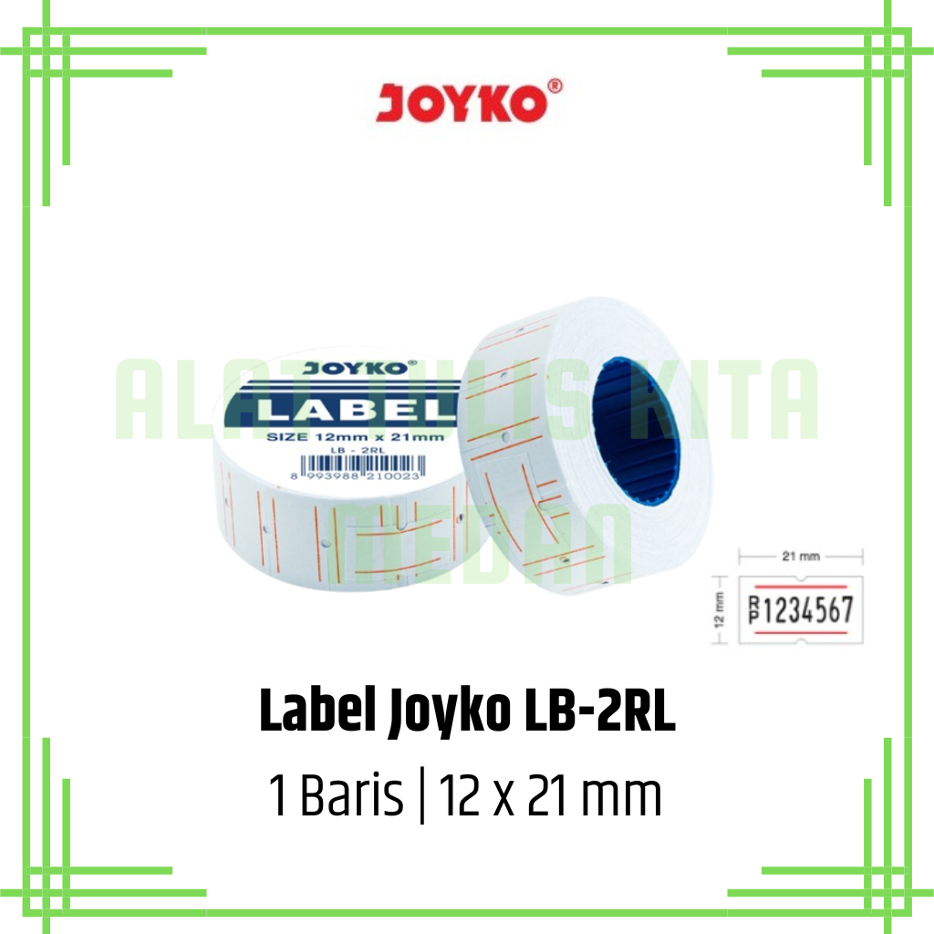 

(10 Rol) Label Harga Joyko LB-2RL 12 x 21mm / Price Label Joyko LB-2RL 12 x 21mm