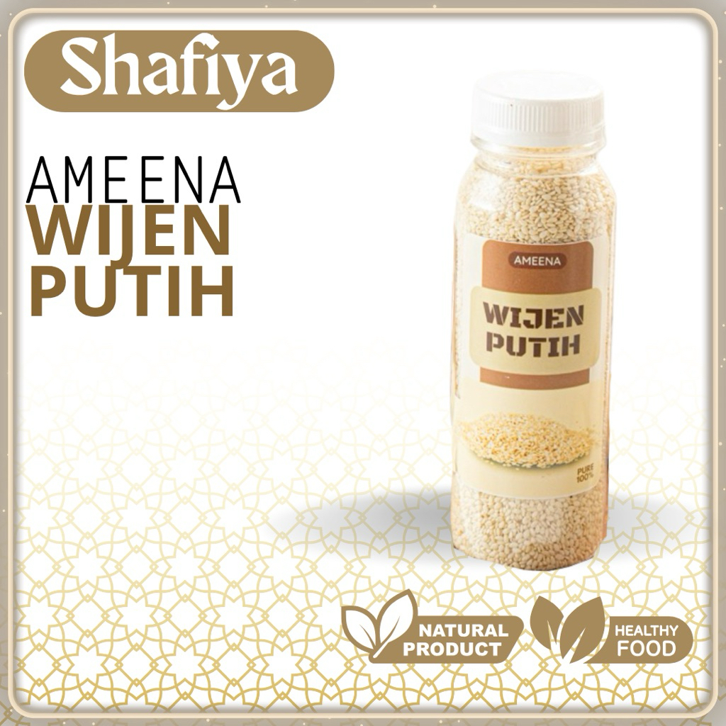 

Biji Wijen Putih White Sesame Seed 170GR | Ameena Premium Quality