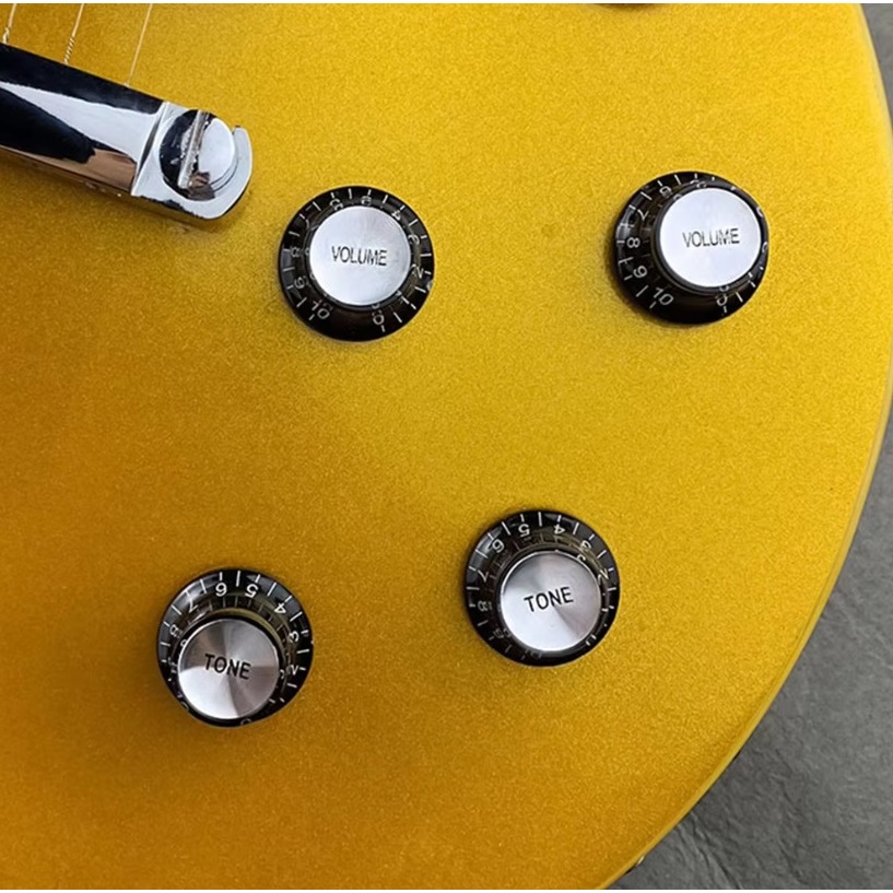 TOMBOL KONTROL GITAR GIBSON LP WARNA EMAS DAN HITAM AG204 / KNOB POTENSIO CONTROL GUITAR (SC3070)