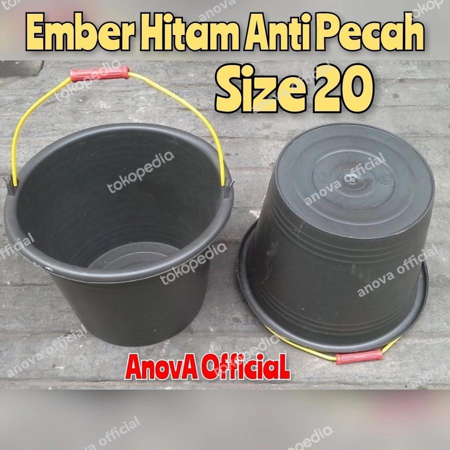 EMBER PLASTIK HITAM 20 . ANTI PECAH . COR .