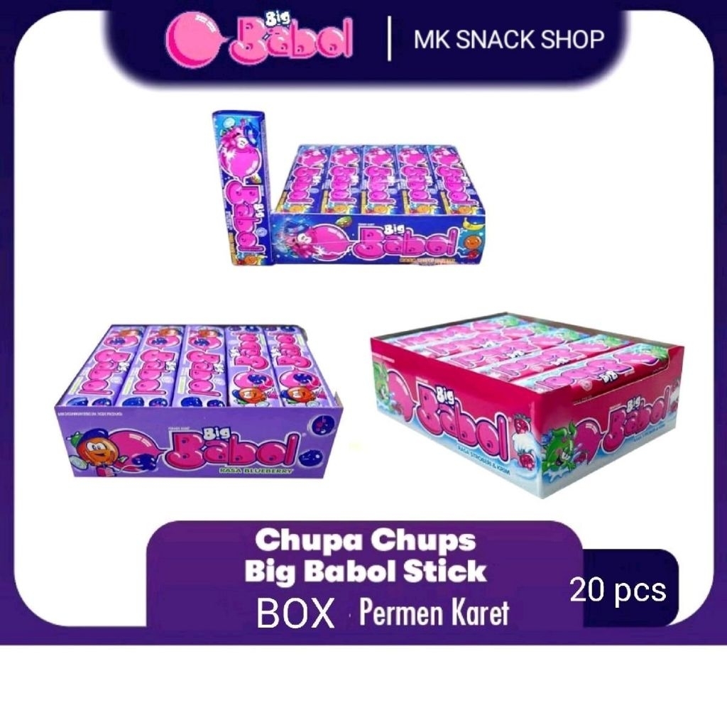 

Babol Stick Box Isi 20pcs x20g Permen Manis Karet marshmallow