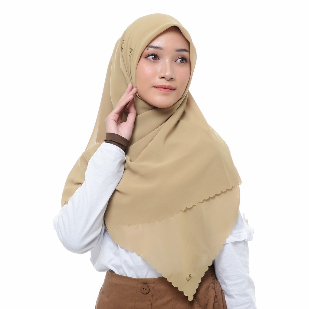 Kerudung Rabbani Segi Empat Polos Zahira Solder Ukuran S Scarf Jilbab Segiempat