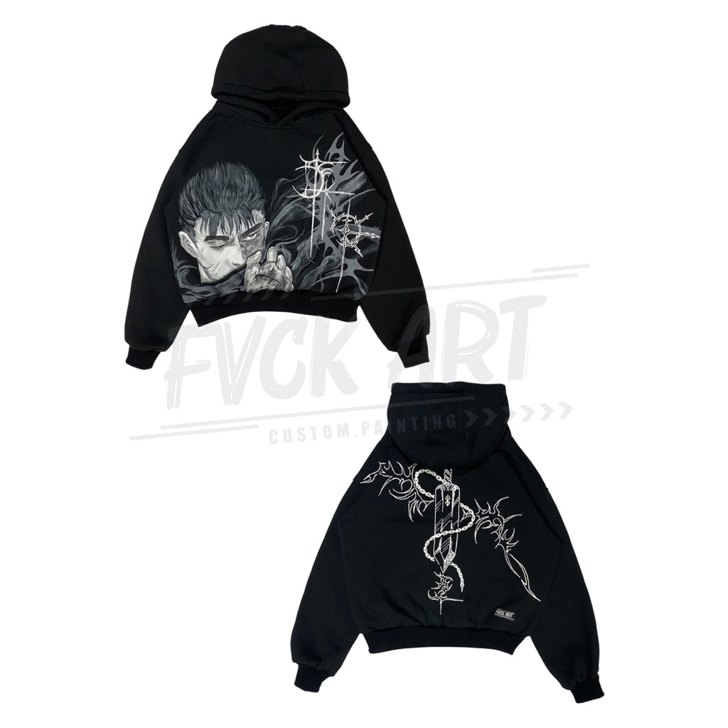 CUSTOM HOODIE// CUSTOM CREWNECK// CUSTOM VEST// CUSTOM WORKSHIRT BOXY// HAINPAINTED & REWORKED// ANI