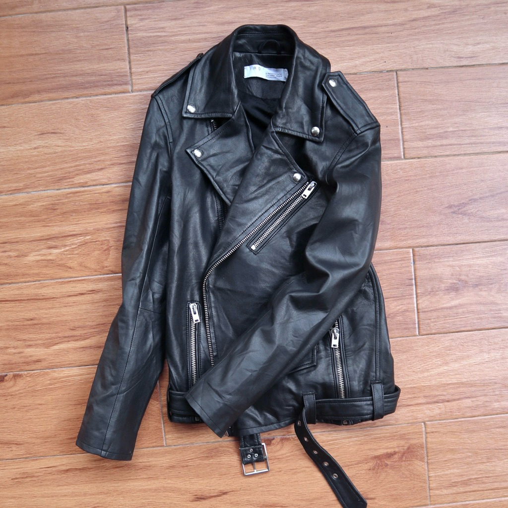 IRO Jaket kulit asli domba ramones biker rocker double rider jaket motor cewek cowok genuine leather