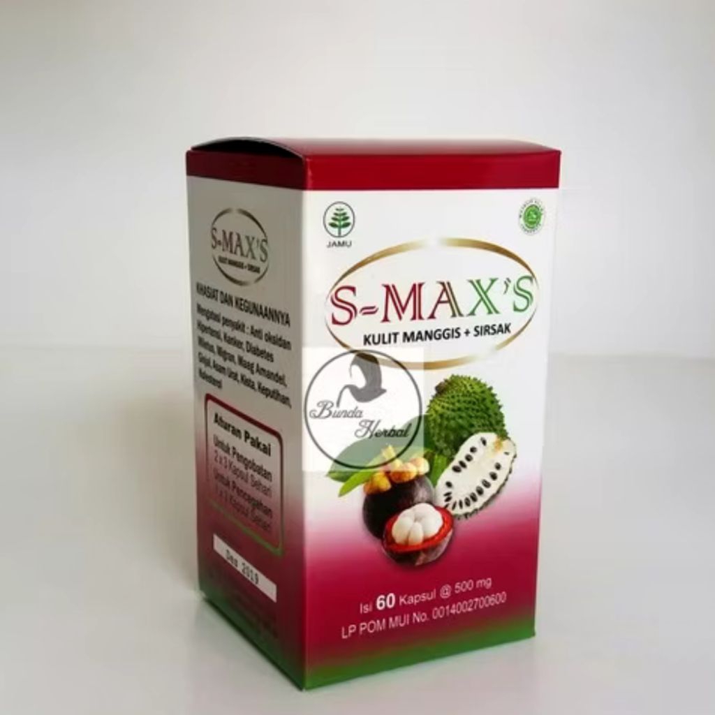 

S-MAX inayah kapsup kulit manggis&sirsak original