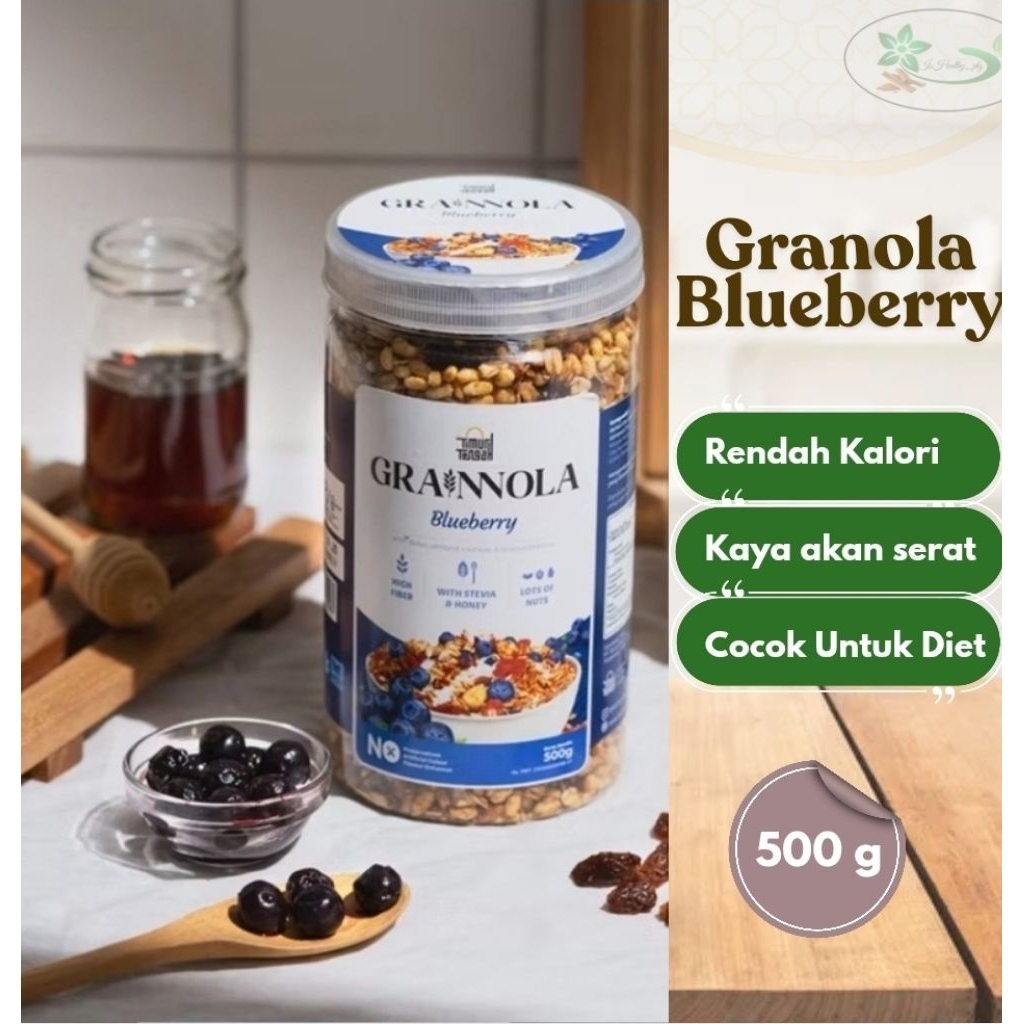 

Granola Blueberry Timur Tengah 500 gram Cemilan Sehat Penuh Serat