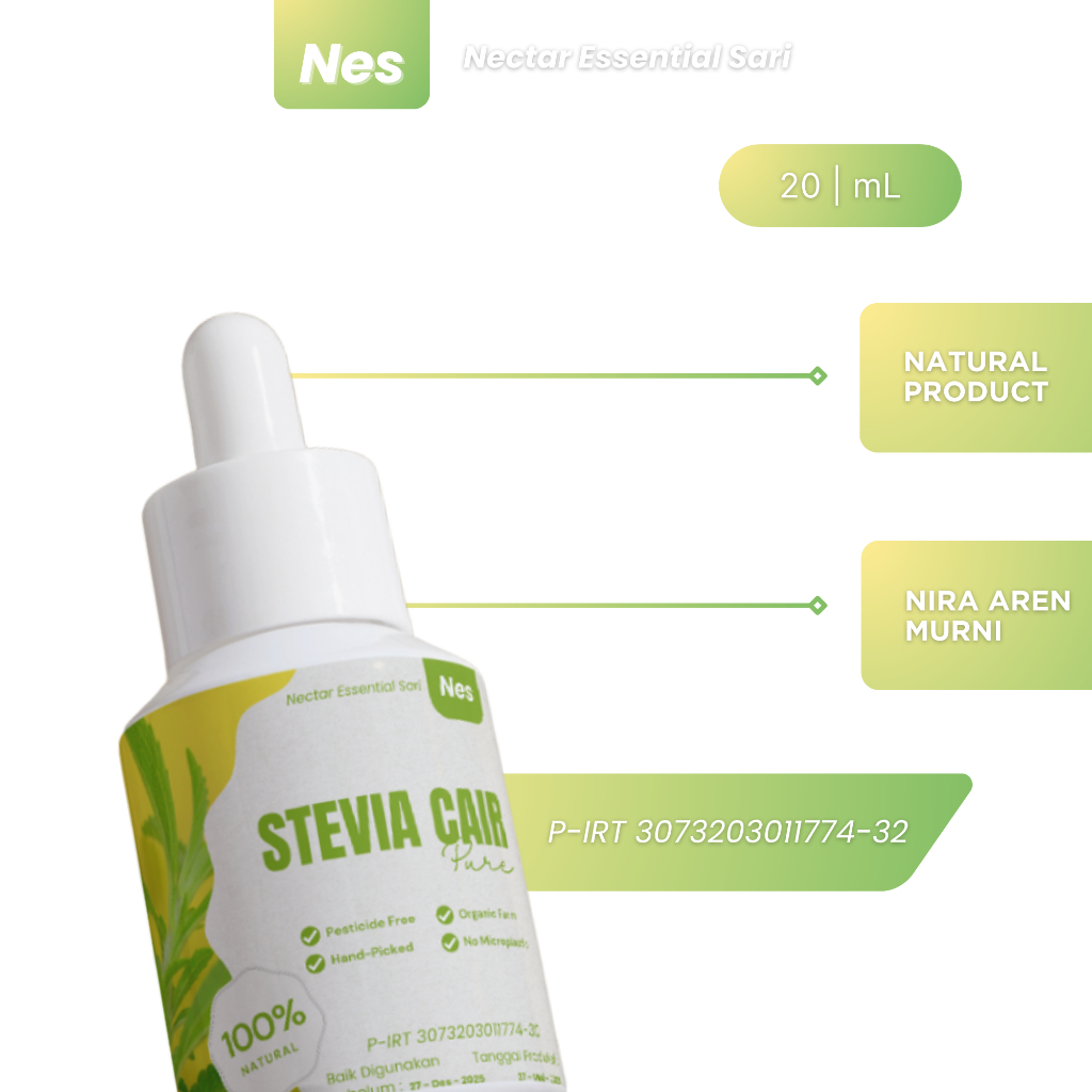 

STEVIA GULA CAIR | NES STEVIA GULA CAIR | ORGANIC SUGAR | ZERO KALORI |