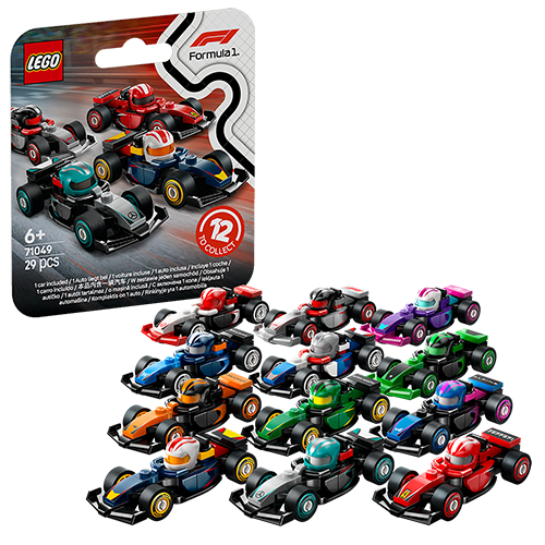 LEGO F1 Minifigures Collectible Race Cars LEGO 71049 FORMULA 1 Mini Cars SELECTED