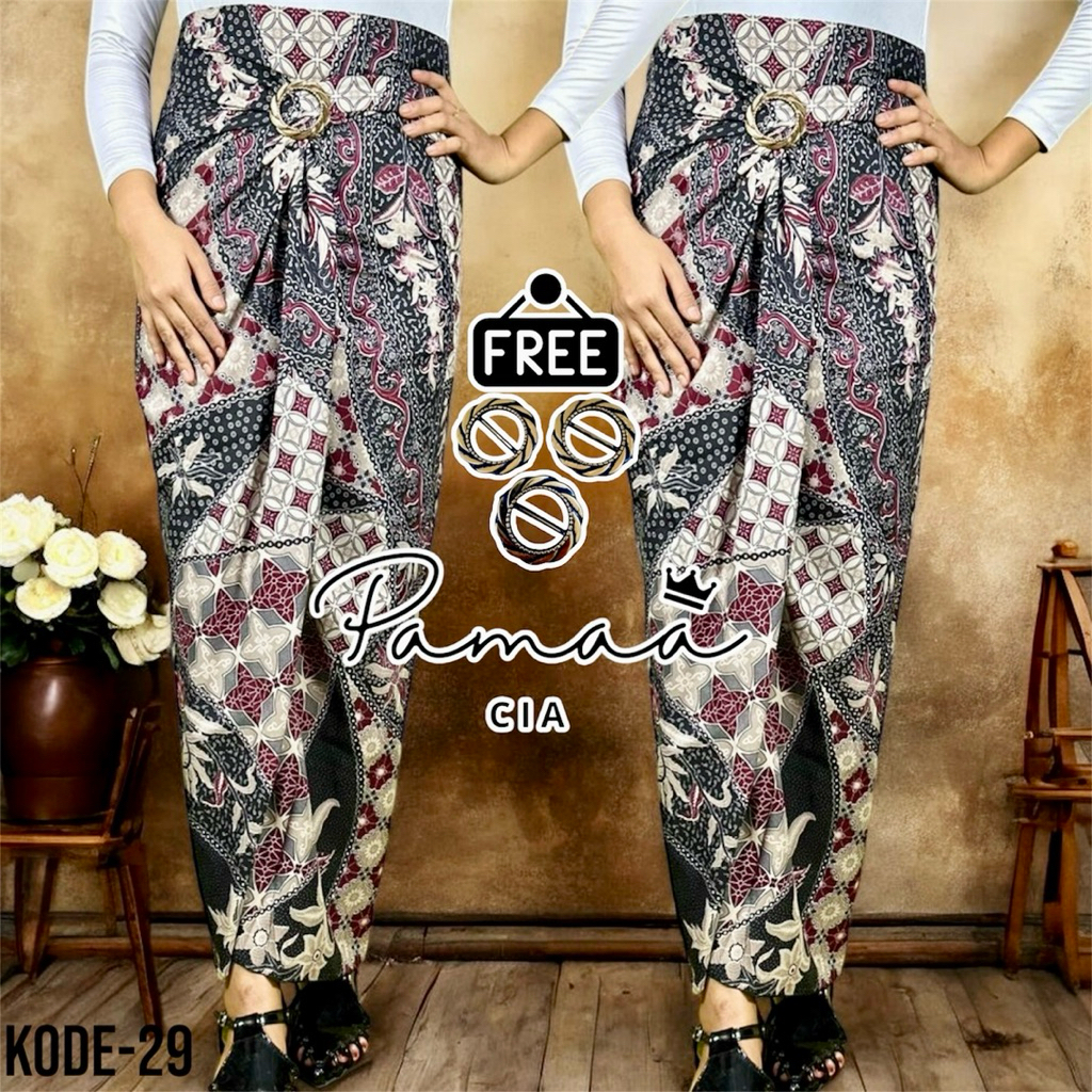 rok lilit serut motif batik moderen kondangan tunanggan nikhaan wisuda kegereja formal non formal