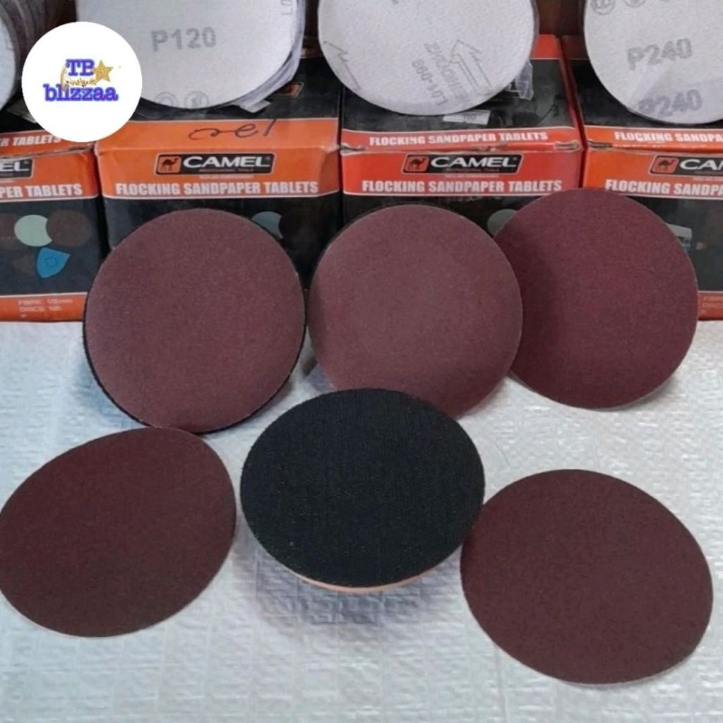 Amplas 4" Amplas Tempel Bulat 4" Amplas Tempel Bulat 4 inch Amplas Rekat 4" Bulat Aneka Ukuran