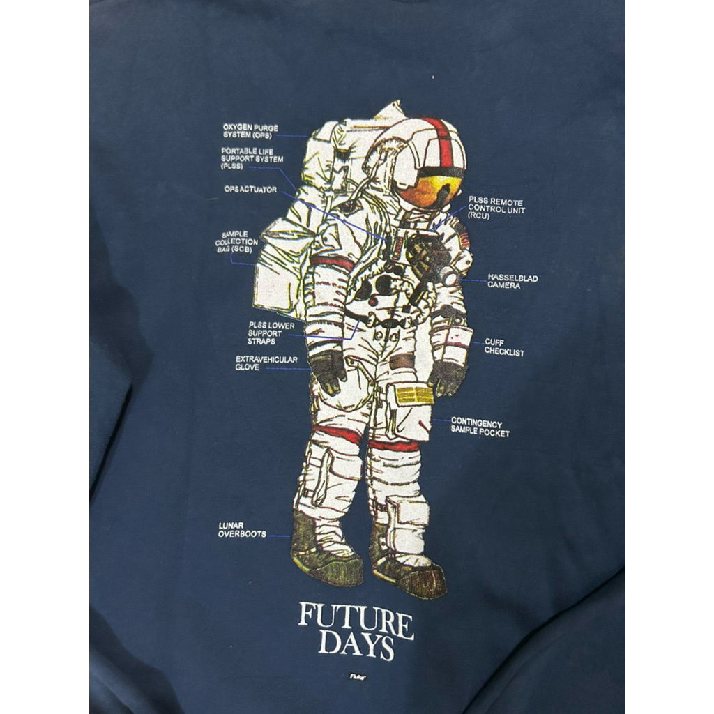 crewneck sweater fluke x nasa vintage big size XXL