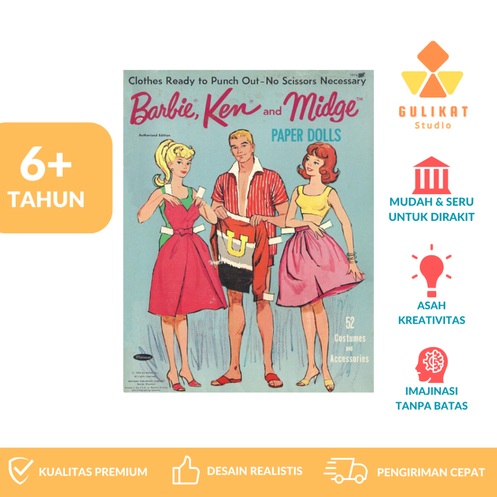 Barbie Ken and Midge 1983 Paper Doll