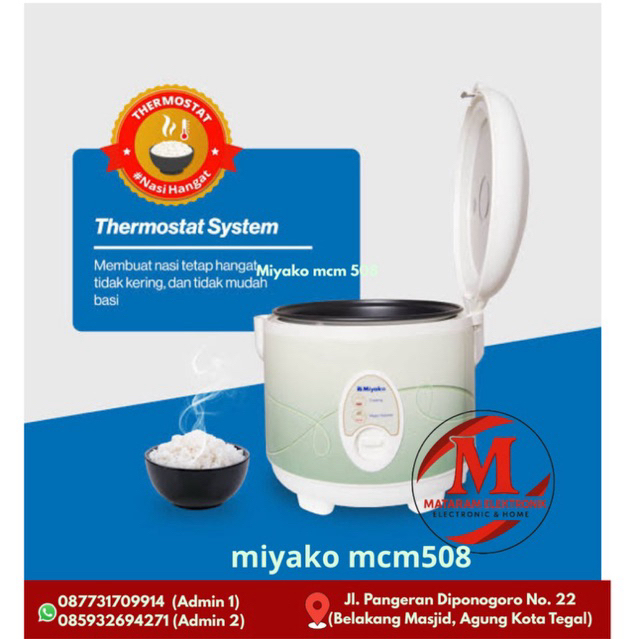 Rice Cooker Miyako 1,8 liter MCM 508 / Magicom Miyako MCm508