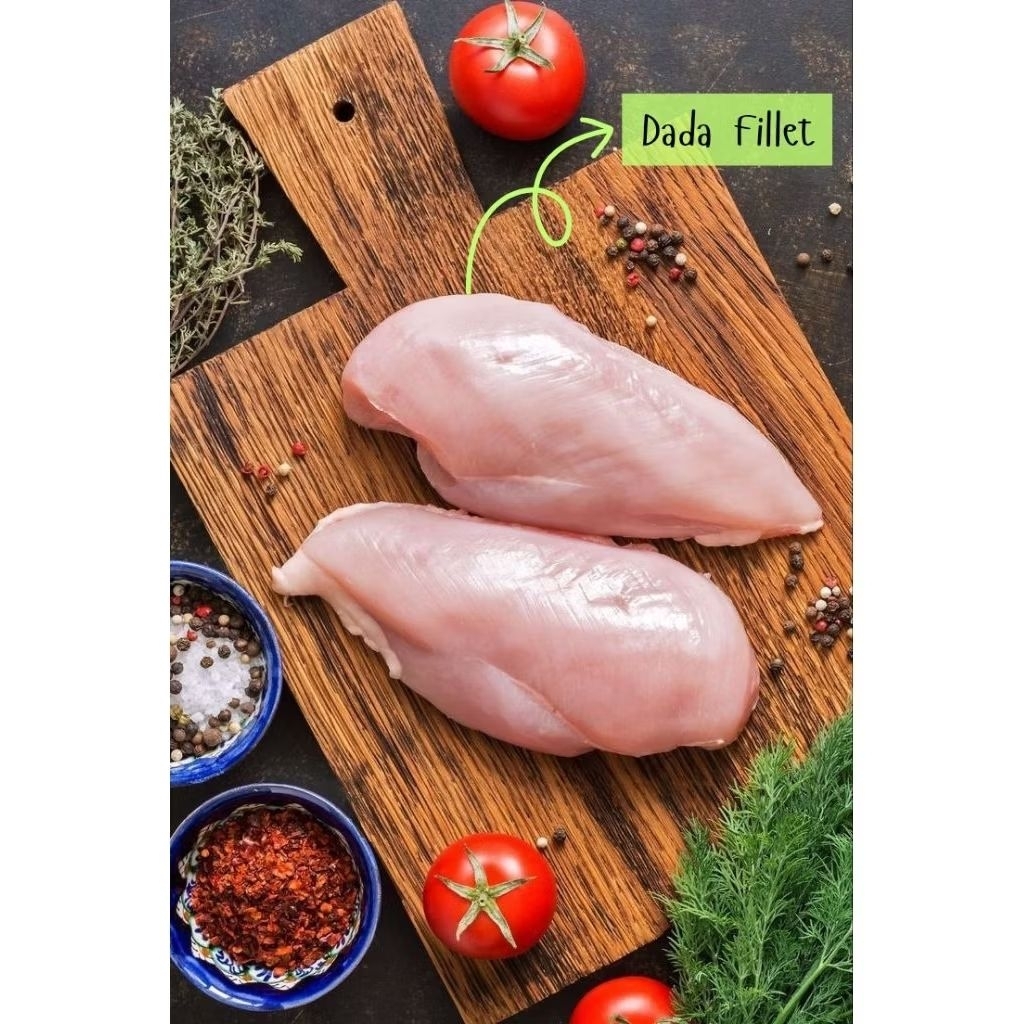 

Dada ayam fillet dengan kulit per kilo