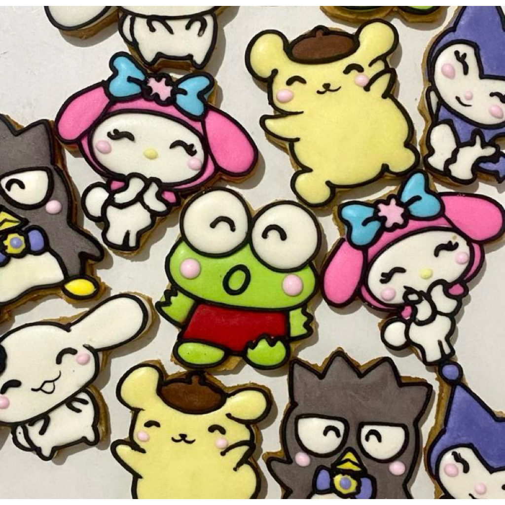 

Sanrio Melody Hello Kitty Pompompurin Cookies Character - Sugar Cookies / Decorated Cookies / Kukis Hias