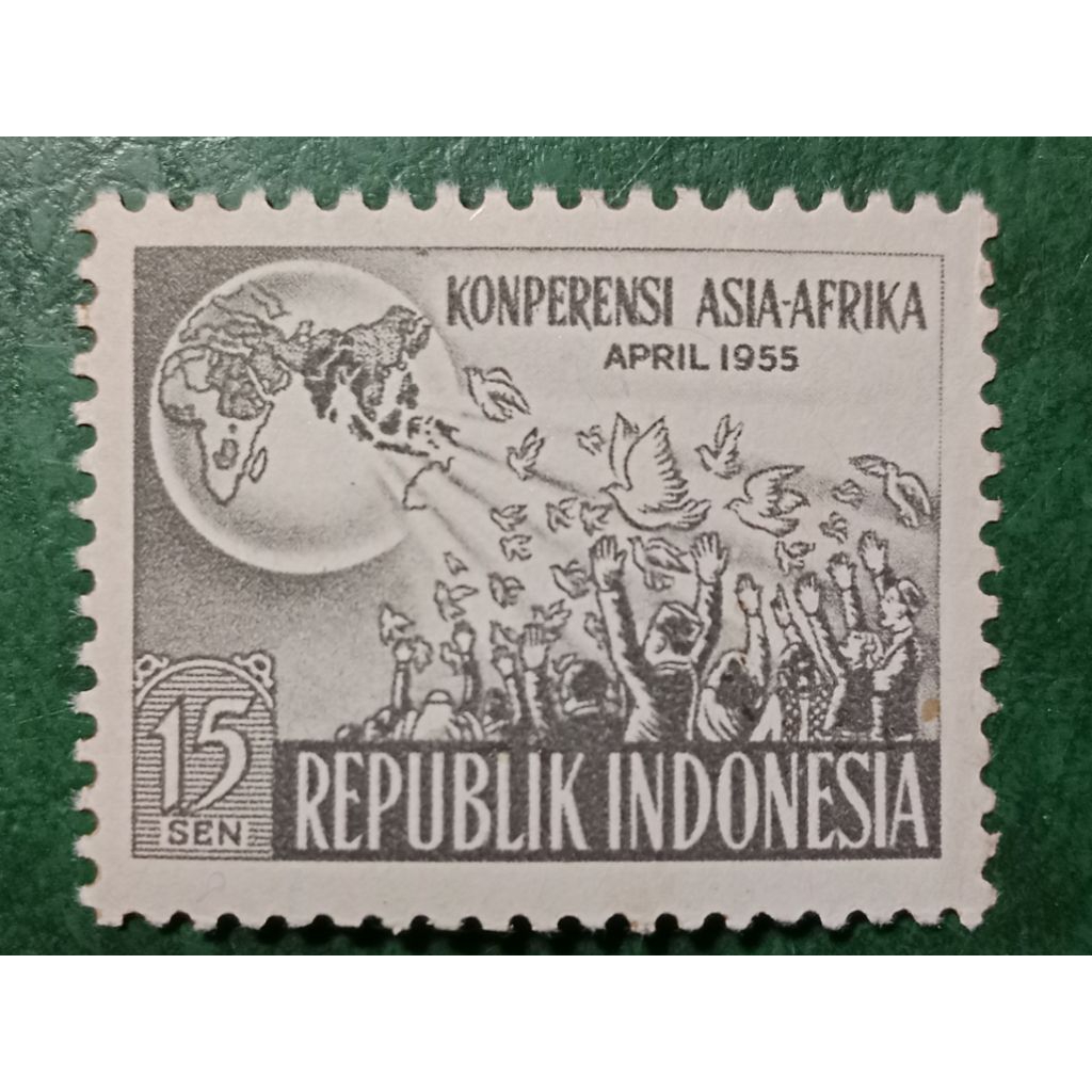 

Prangko Indonesia 15 sen Konferensi Asia Afrika Tahun 1955 UN USED
