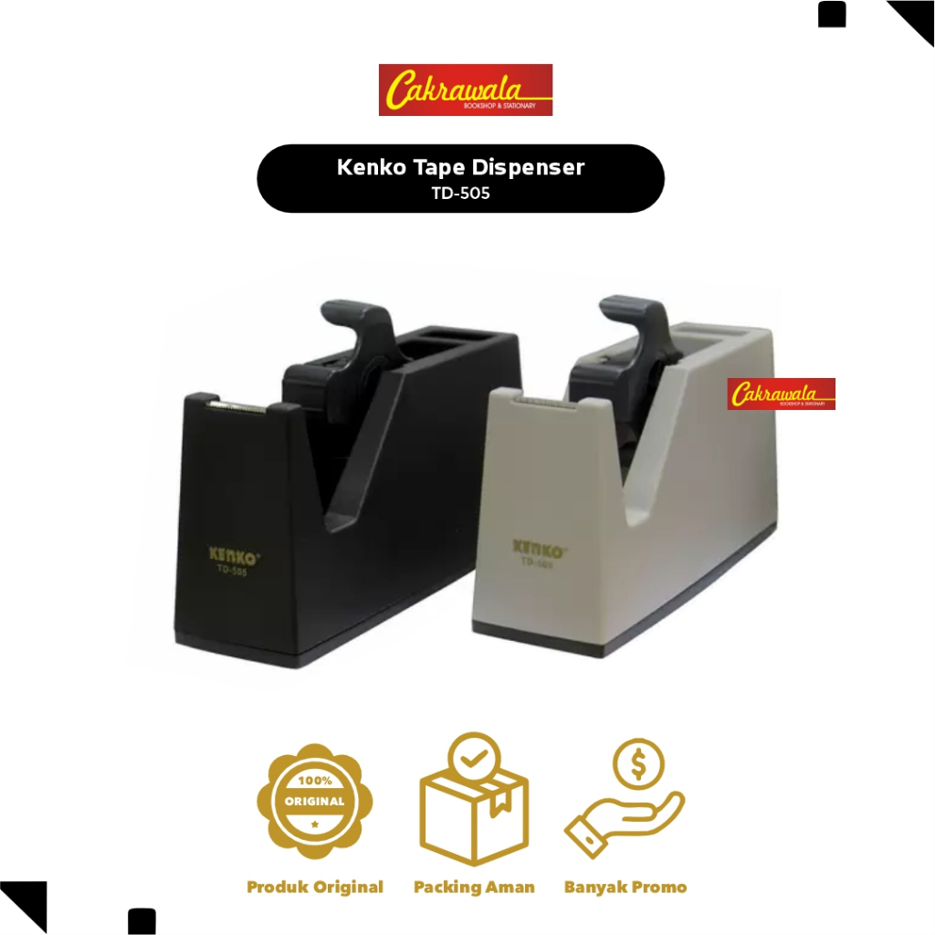 

Kenko Tape Dispenser TD-505 | Pemotong Selotip Meja | Alat Potong Lakban Kantor & Sekolah