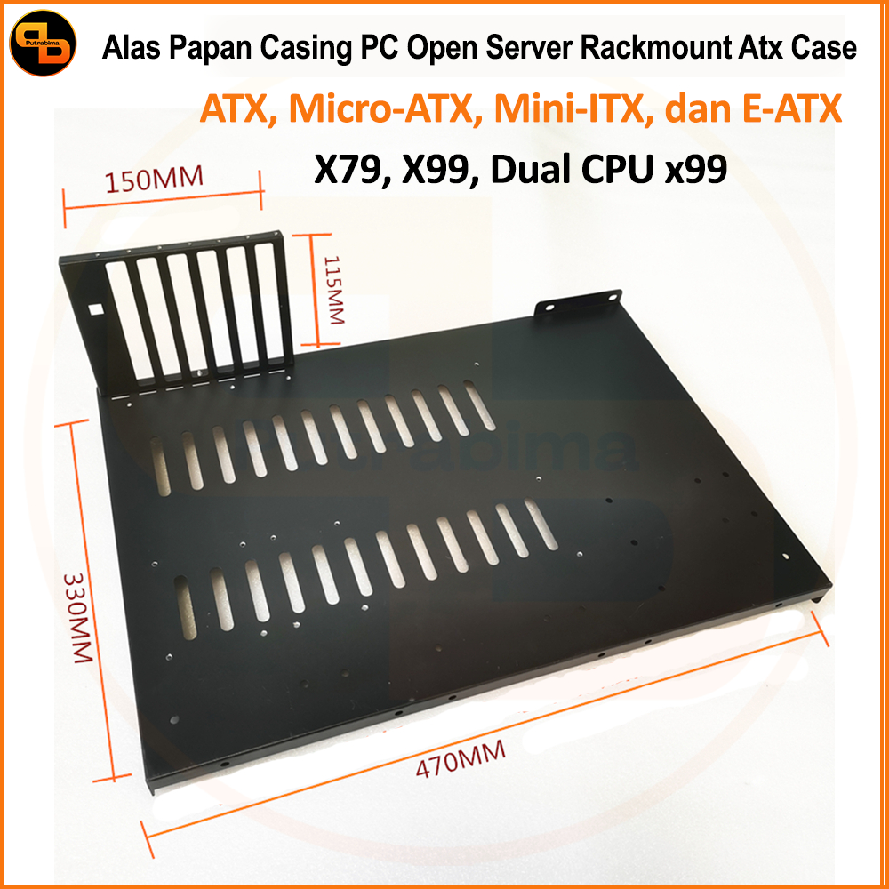 Casing Alas PC Papan Open Server Rackmount Atx Case Motherboard Eatx Matx
