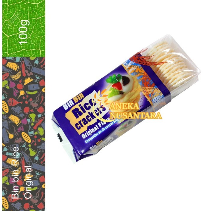 

Bin Bin Rice Crackers Original Flavor / Biskuit Beras Rasa Original 100g Krekers Beras Original 100 gram Promo