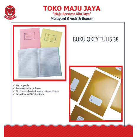 

BUKU OKEY TULIS 38/BUKU OKEY MATEMATIKA 38 (Per PACK)
