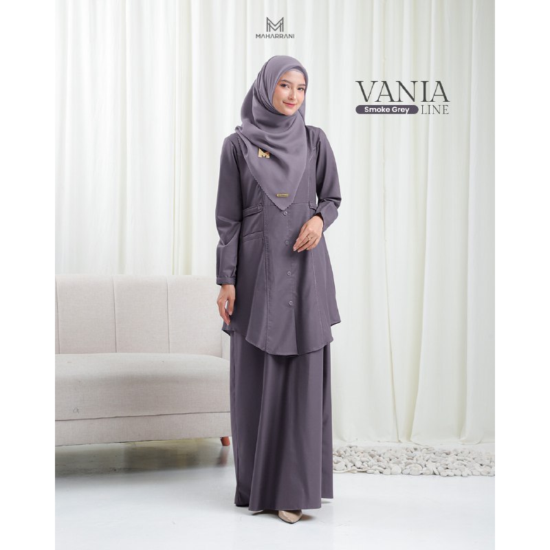 Seragam PNS Abu tua Baju Kerja Wanita Gamis Smoke Grey Bahan Katun Nyaman Dress Polos Guru Abu Wanit